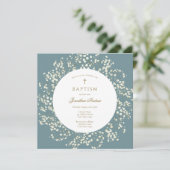 Invitation Baptême du Fils du souffle du bébé (Debout devant)