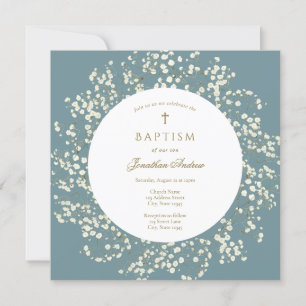 Invitation Baptême du Fils du souffle du bébé