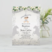 Invitation Baptême du garçon Silver Fiesta (Debout devant)