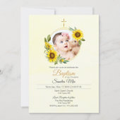 Invitation Baptême du jardin de tournesol (Devant)