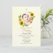 Invitation Baptême du jardin de tournesol (Debout devant)