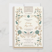 Invitation Baptême du livre vintage (Devant)