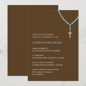 Invitation Baptême du Saint Rosaire /Invitation de la premièr (Devant / Derrière)