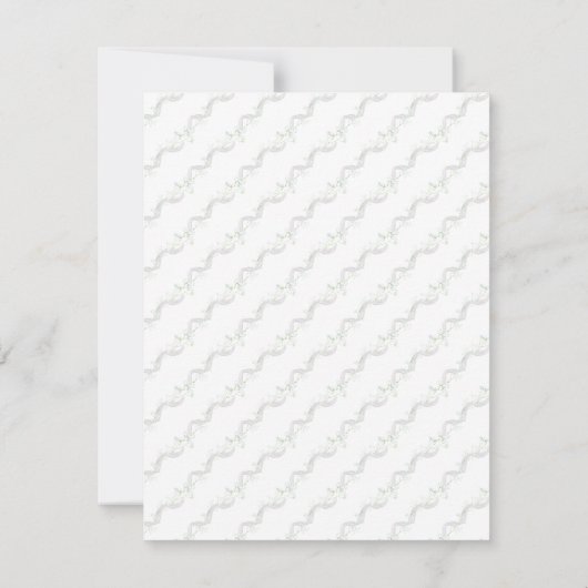 Invitation Baptême du souffle du bébé blanc (Dos)