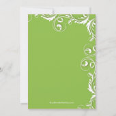 Invitation Baptême d'une fille de la Croix élégante (Dos)