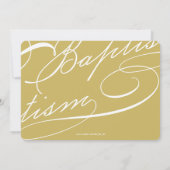 Invitation Baptême écrit Rosary Cross Blue Religieux (Dos)