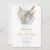 Invitation Baptême Élégant (Devant)