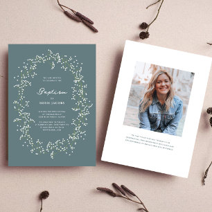 Invitation Baptême Élégant du souffle du bébé