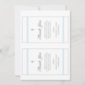 Invitation Baptême élégant Téléchargeable Merci Favoriser Tag (Devant)