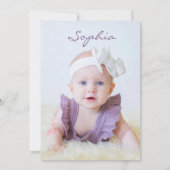 Invitation Baptême Élégante et Minimaliste (Dos)