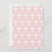 Invitation Baptême en rose (Dos)