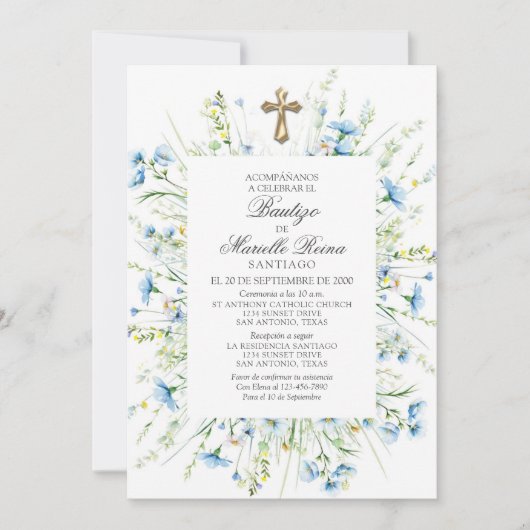 Invitation Baptême espagnol (Devant)