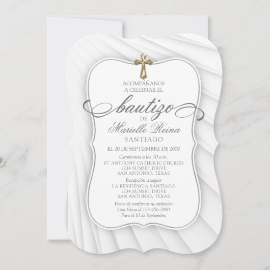 Invitation Baptême espagnol (Devant)