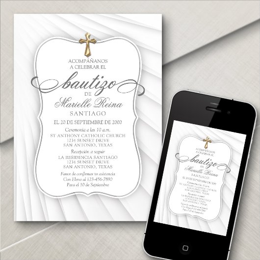 Invitation Baptême espagnol