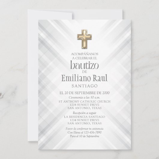 Invitation Baptême espagnol (Devant)