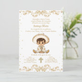 Invitation Baptême espagnol Charro pour garçon (Debout devant)