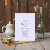 Invitation Baptême espagnol | Invitacion De Bautizo Lavender