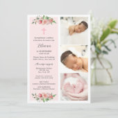 Invitation Baptême espagnol pour la fille Bautizo para Ñina (Debout devant)