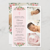 Invitation Baptême espagnol pour la fille Bautizo para Ñina (Devant / Derrière)