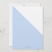 Invitation Baptême et Anniversaire Blue Gold personnalisé (Dos)