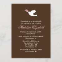 Baptême et baptême de petite fille de colombe