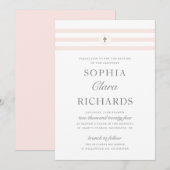 Invitation Baptême et baptême religieux classique (Devant / Derrière)