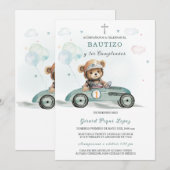 Invitation Baptême et premier anniversaire (Devant / Derrière)