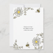 Invitation Baptême et premier anniversaire Abeille ensoleillé (Dos)