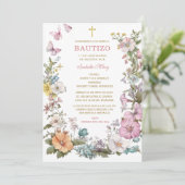 Invitation Baptême et premier anniversaire de notre fille (Debout devant)