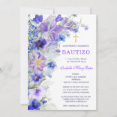 Invitation Baptême et premier anniversaire de notre fille (Devant)