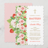 Invitation Baptême et premier anniversaire Fresa (Devant / Derrière)