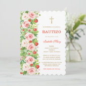 Invitation Baptême et premier anniversaire Fresa (Debout devant)