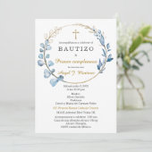 Invitation Baptême et Premier Anniversaire Garçon (Debout devant)