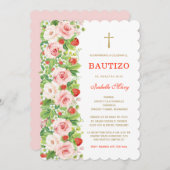 Invitation Baptême et première fête d'anniversaire de la frai (Devant / Derrière)