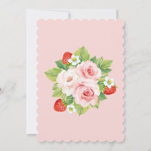 Invitation Baptême et première fraise d'anniversaire (Dos)