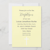 Invitation Baptême Félicitations Galates Écriture Agneau (Dos)