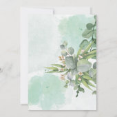 Invitation Baptême Feuille verte naturelle (Dos)