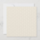 Invitation Baptême Fille Bébé Rose Damas Beige (Dos)