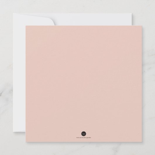 Invitation Baptême Fille Dentelle rose (Dos)