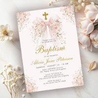 Baptême fille élégant rose arc floral église
