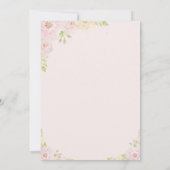 Invitation Baptême Fille Rose Baptême Invitation (Dos)