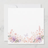 Invitation Baptême fille rose violet (Dos)