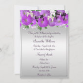 Invitation Baptême Filles Petunias & Rubans (Devant)