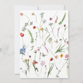 Invitation Baptême Fleur sauvage Boho (Dos)