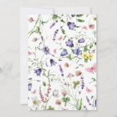 Invitation Baptême fleur sauvage Boho Chic (Dos)