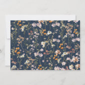 Invitation Baptême fleur sauvage Jardin Photo En Fleur (Dos)