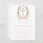 Invitation Baptême floral (Devant)