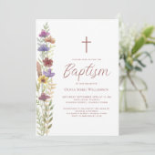 Invitation Baptême floral (Debout devant)