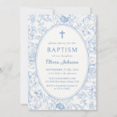 Invitation Baptême Floral (Devant)