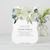 Invitation Baptême Floral d'aquarelle moderne (Debout devant)